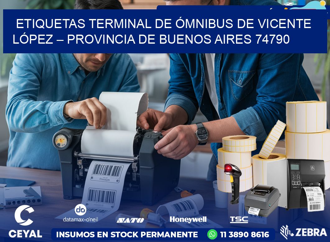 ETIQUETAS TERMINAL DE ÓMNIBUS DE VICENTE LÓPEZ – PROVINCIA DE BUENOS AIRES 74790