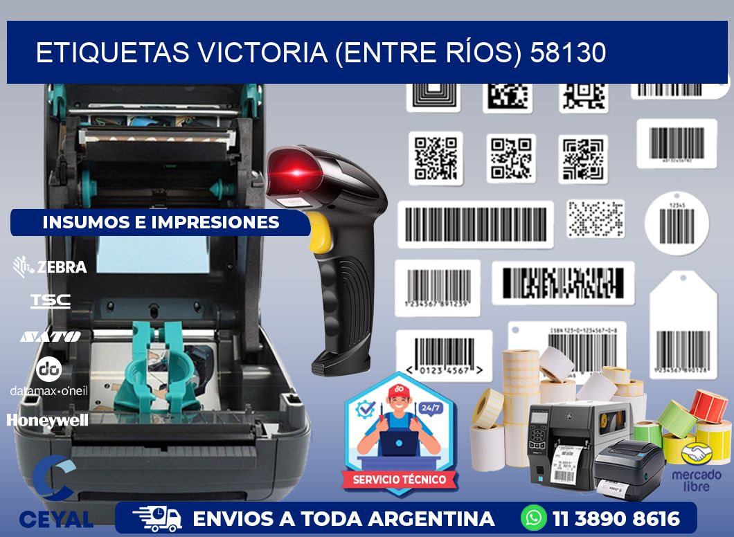 ETIQUETAS VICTORIA (ENTRE RÍOS) 58130