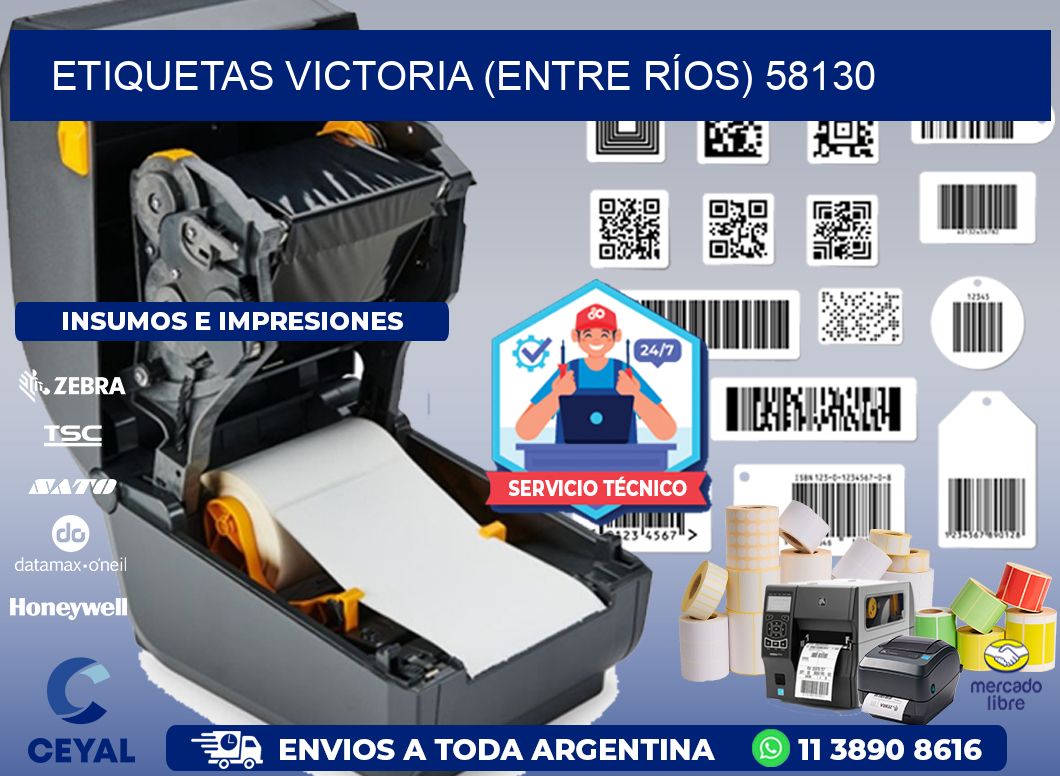 ETIQUETAS VICTORIA (ENTRE RÍOS) 58130