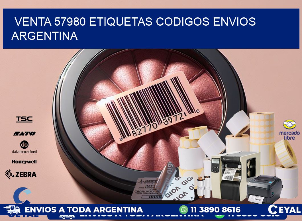 VENTA 57980 ETIQUETAS CODIGOS ENVIOS ARGENTINA