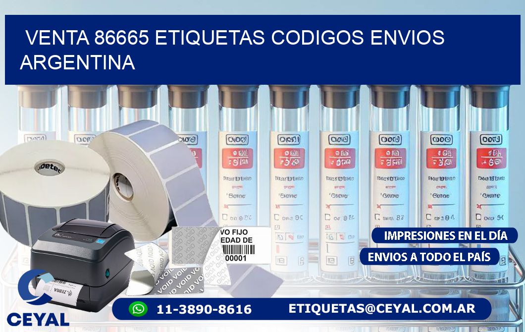 VENTA 86665 ETIQUETAS CODIGOS ENVIOS ARGENTINA